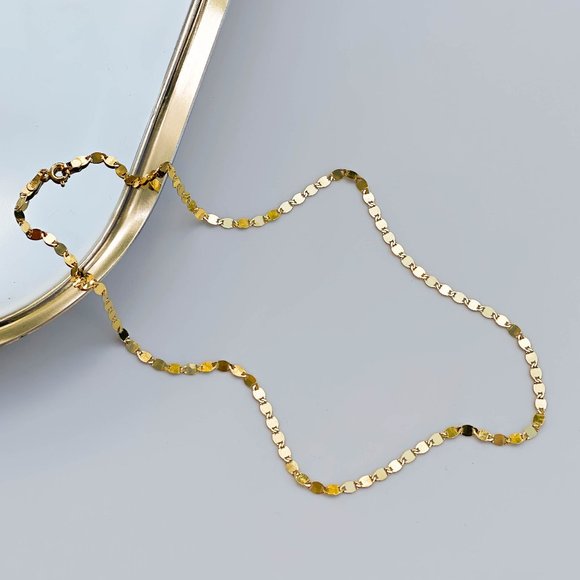 18K Gold Vermeil Disc Necklace (16" or 18") - Picture 2 of 11